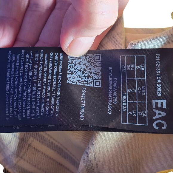 Guess Originals Yellow Plain Flannel Button Up Jacket Clueless Y2K 90s Small LN - Picture 10 of 12